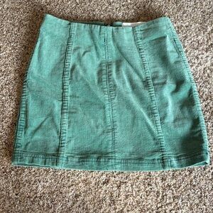 Green Corduroy Mini Skirt - Versatile Everyday Style